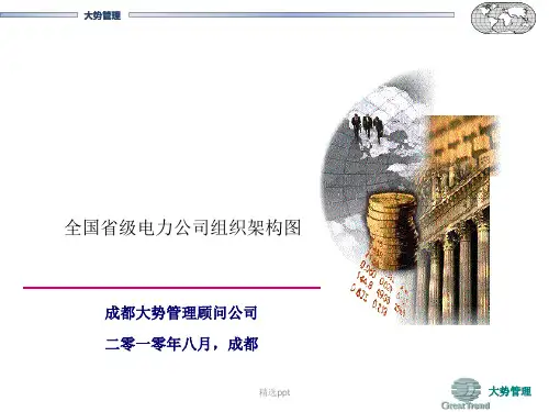 全国省级电力公司组织架构