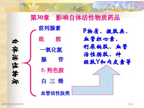 影响自体活性物质的药物专家讲座