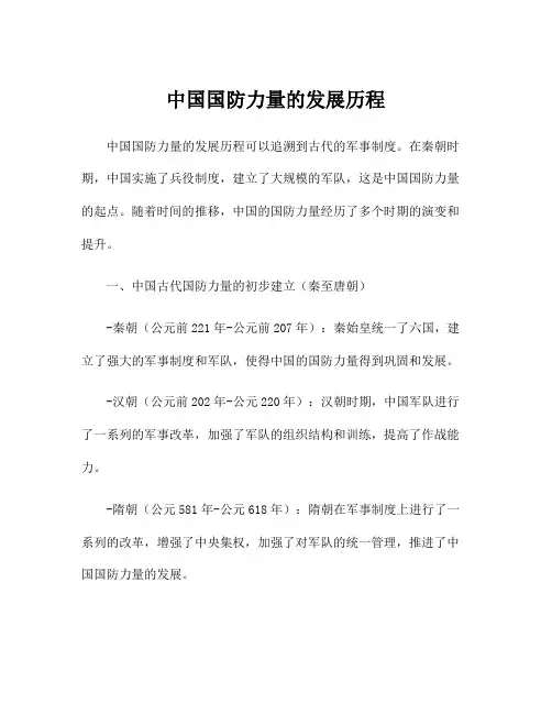 中国国防力量的发展历程