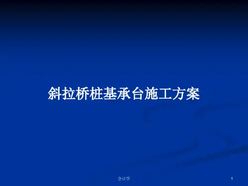 斜拉桥桩基承台施工方案PPT学习教案