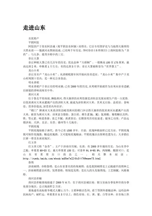 【城市生活指南走进山东】走进山东