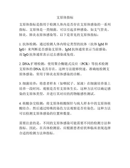 支原体指标