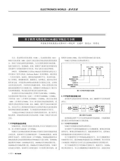 基于软件无线电的VOR通信导航信号分析
