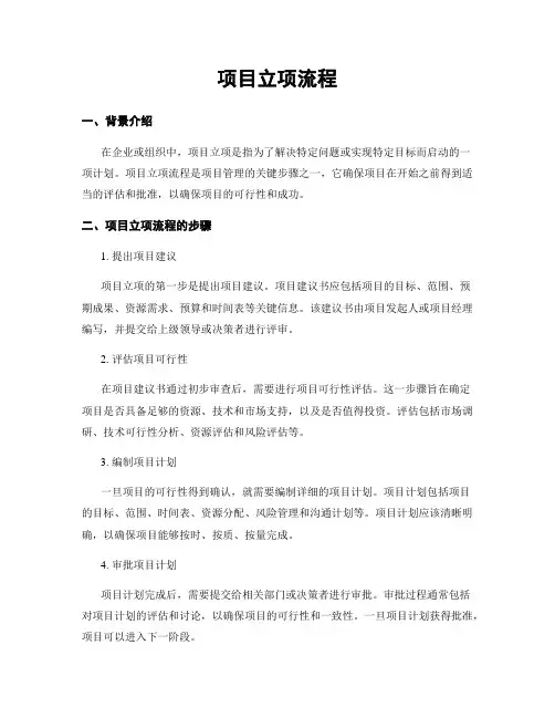 项目立项流程
