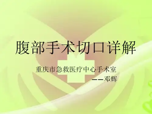 腹壁切口详解