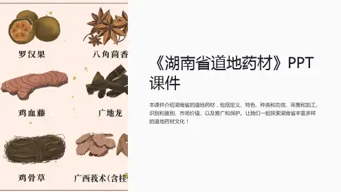 《湖南省道地药材》课件