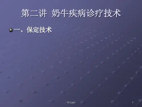 奶牛疾病学第诊疗技术