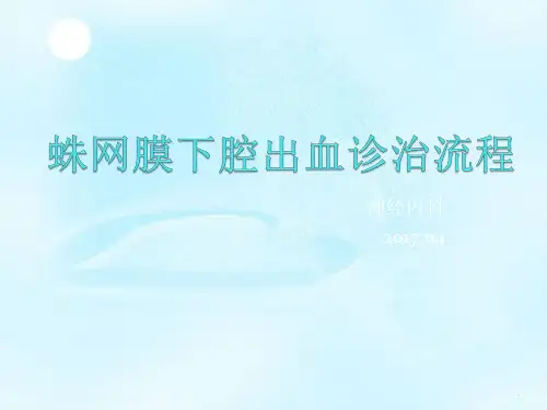 蛛网膜下腔出血诊治流程
