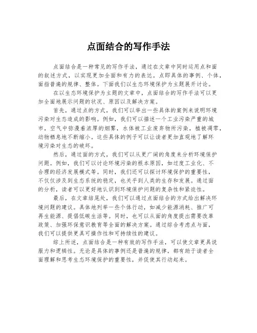 点面结合的写作手法