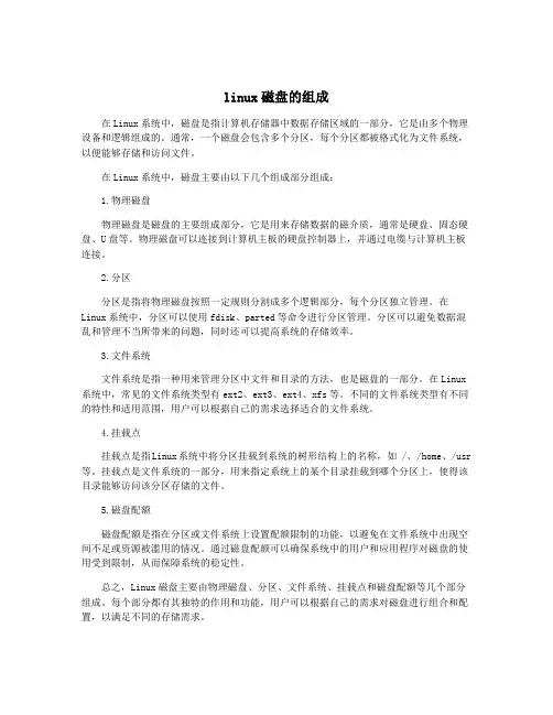 linux磁盘的组成