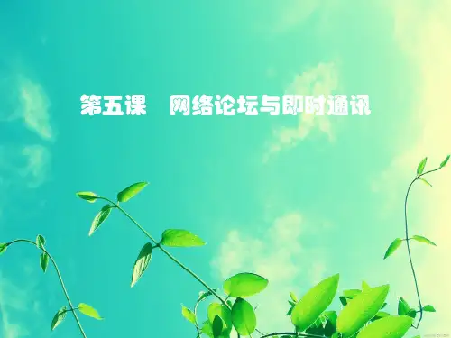 网络论坛与即时通讯PPT精品课件