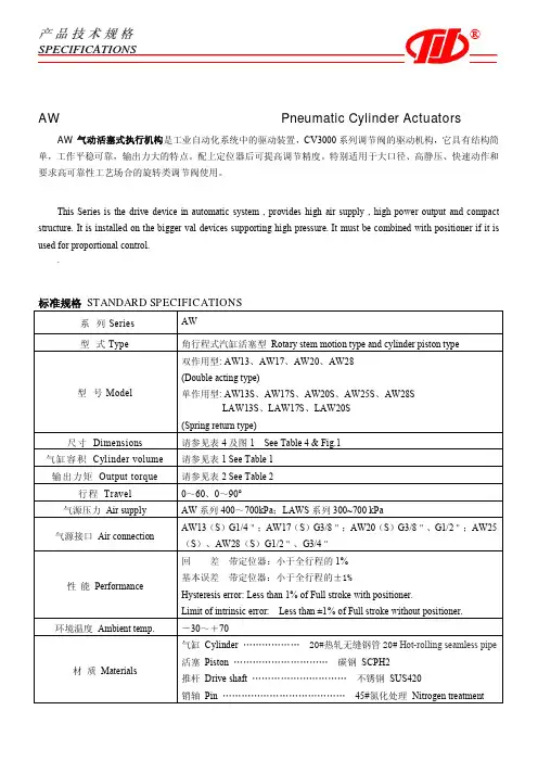 产品技术规格