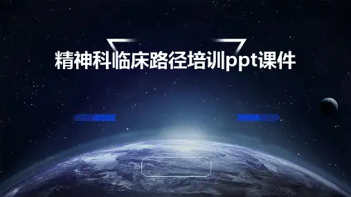 精神科临床路径培训ppt课件