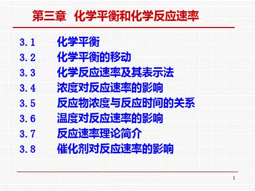 第三章 化学平衡和化学反应速率PPT课件