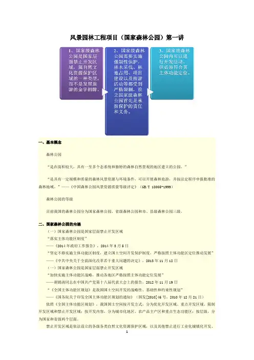 2015年全国咨询工程师(投资)网络继续教育--风景园林工程(国家森林公园)