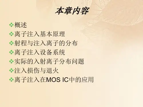 第四章离子注入