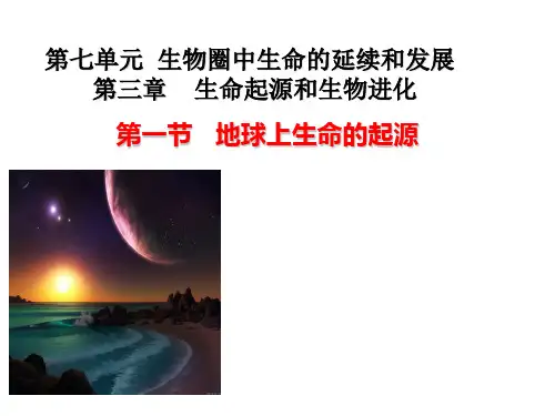 人教版《地球上生命的起源》说课课件(24张ppt)