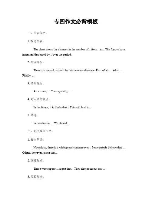 专四作文必背模板