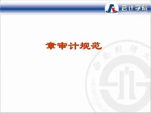 审计规范讲义(PPT 49张)