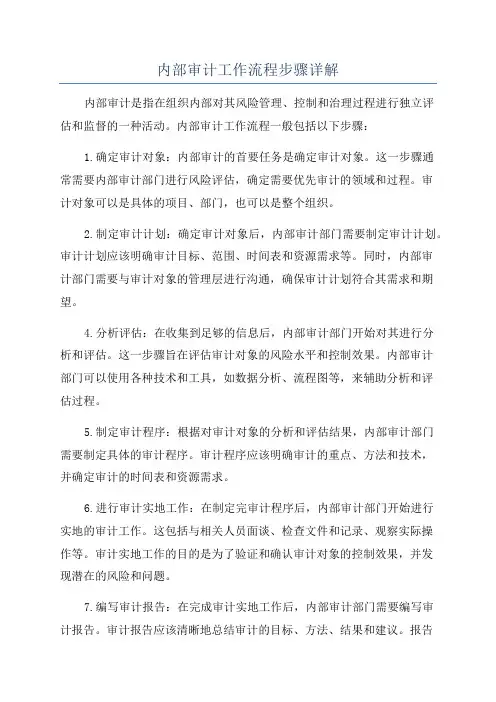 内部审计工作流程步骤详解
