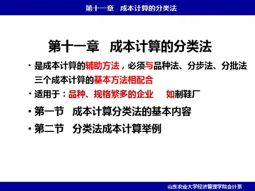 成本计算分类法