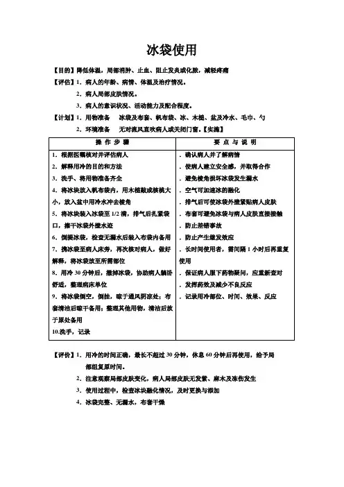 冰袋使用