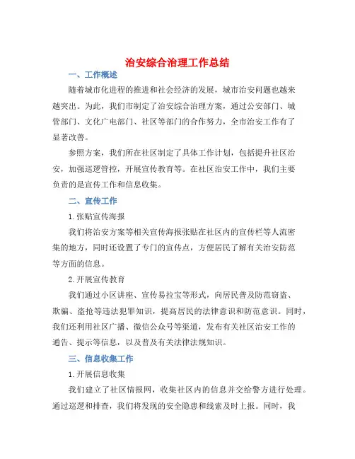 治安综合治理工作总结