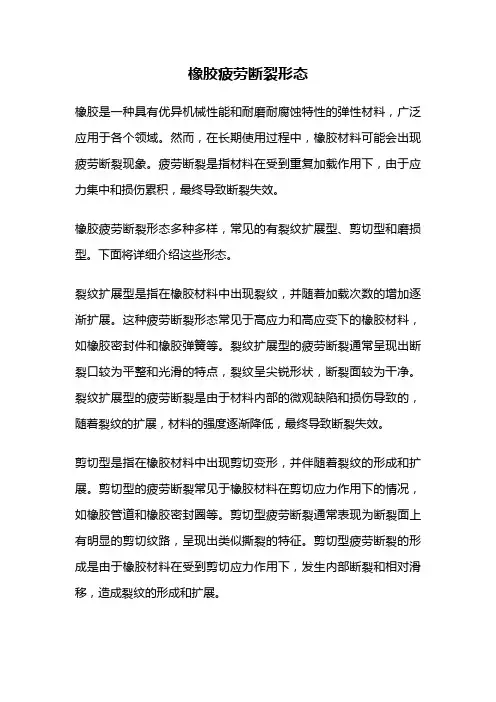 橡胶疲劳断裂形态