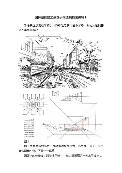 园林基础篇之景观手绘透视技法讲解！