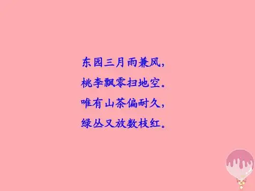 三年级语文上册第七单元山茶花PPT课件1鄂教版