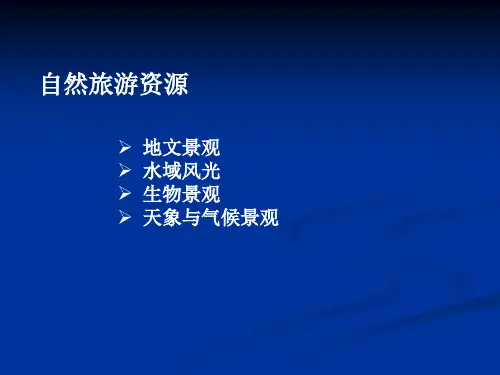 中国自然旅游资源——地文景观