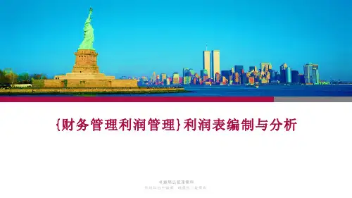 {财务管理利润管理}利润表编制与分析