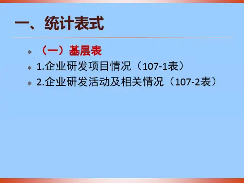 2016年企业研发活动填表说明及注意事项
