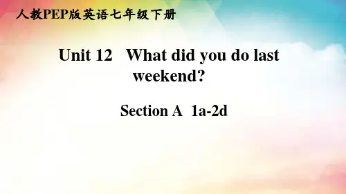 人教PEP版英语七年级下册--Unit-12-Part-A 优质教学课件