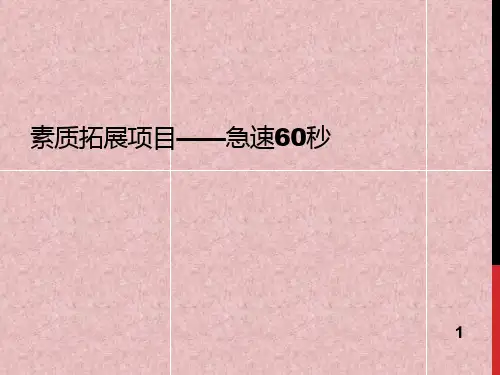 素质拓展项目——急速60秒  ppt课件