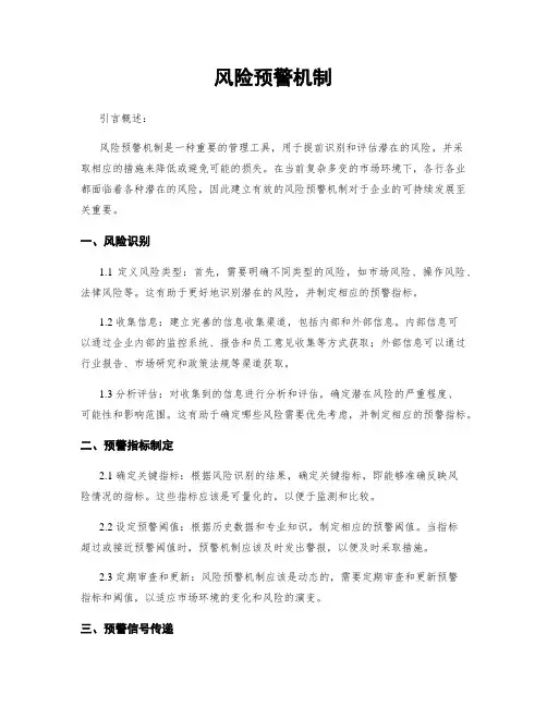 风险预警机制