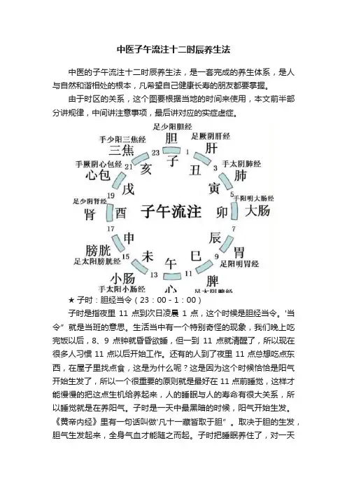 中医子午流注十二时辰养生法
