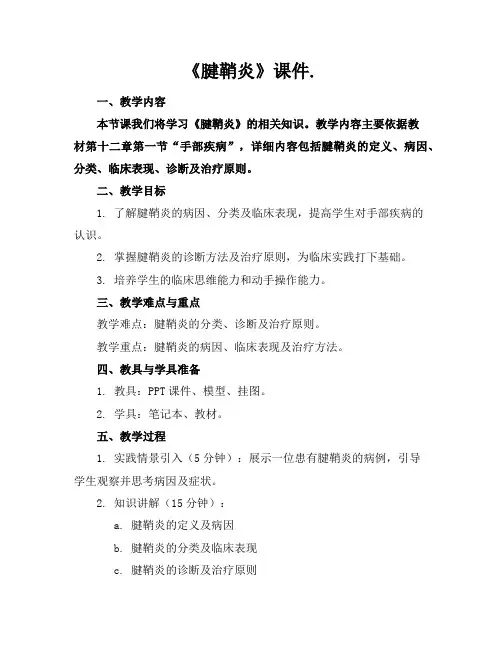 《腱鞘炎》课件.