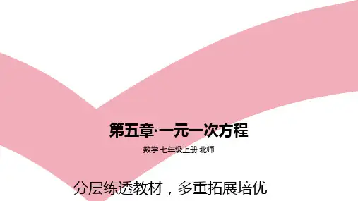 北师版初中七年级上册数学精品教学课件 第五章 一元一次方程 核心素养拓展