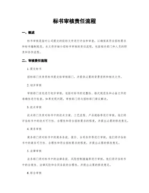 标书审核责任流程
