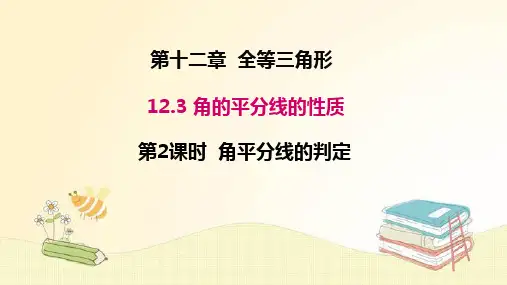 人教版八年级数学上册同步教学 第12章全等三角形 角的平分线的性质第2课时角平分线的判定