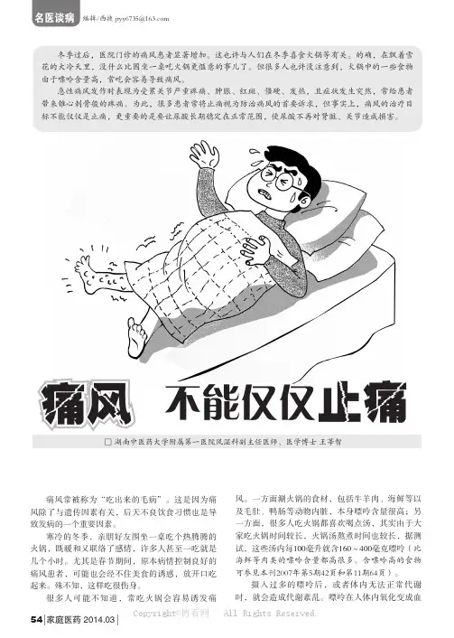 痛风 不能仅仅止痛