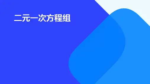 《二元一次方程组》ppt课件