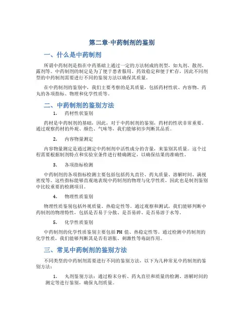 第二章-中药制剂的鉴别