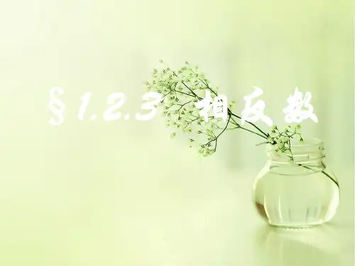 相反数PPT教学课件