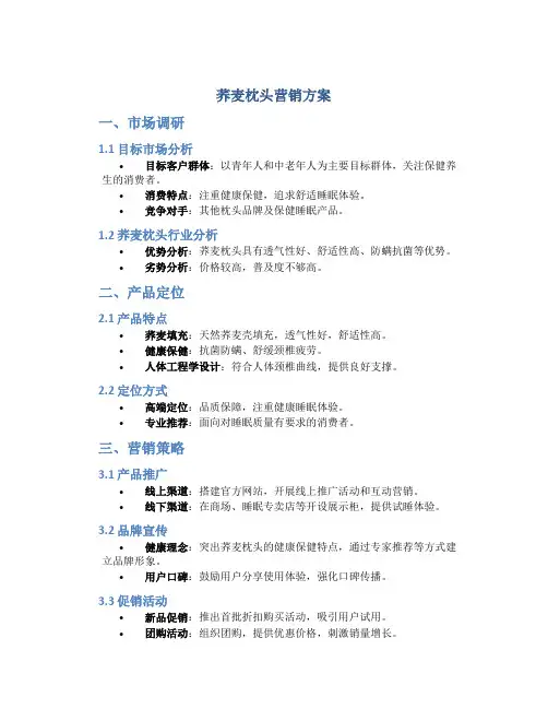 荞麦枕头营销方案