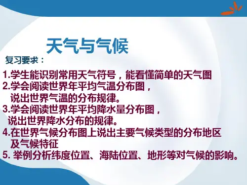 天气与气候复习课件