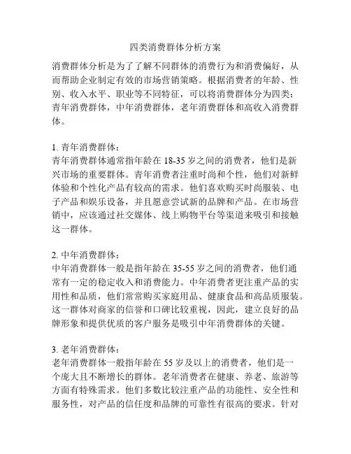四类消费群体分析方案