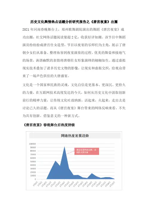 历史文化舆情热点话题分析研究报告之《唐宫夜宴》出圈