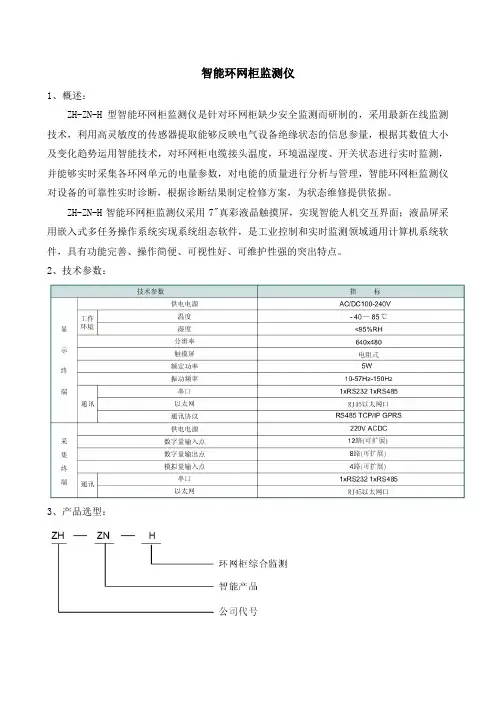 智能环网柜监测仪应用原理